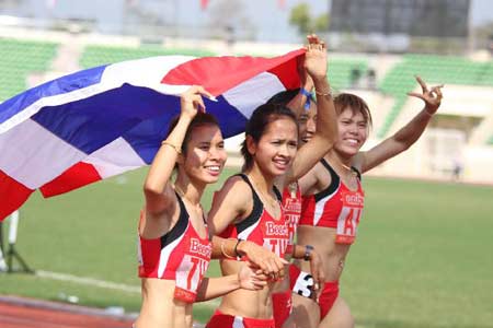 ทีมนักวิ่งสาวไทย รักษาแชมป์เหรียญทองได้ ซีเกมส์ครั้งที่ 25