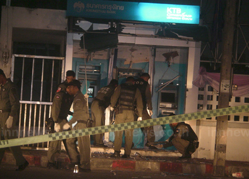 ยะลา ปัตตานี บึ้ม ATM เกือบ 10 จุด ยิงทหาร-ปล้นรถดับเพลิง