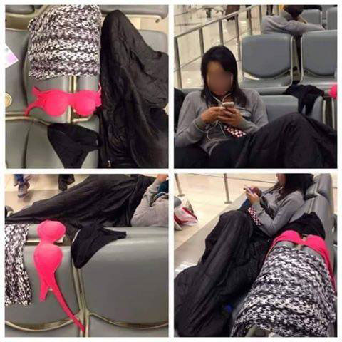 สาวจีนตากยกทรงกลางสนามบินเชียงใหม่