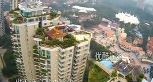 วัดบนยอดตึก ประเทศจีน