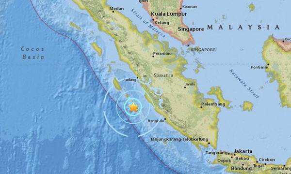ระทึกซ้ำ ! แผ่นดินไหวใต้เกาะสุมาตรา ขนาด 5.8 ไร้เตือนสึนามิ