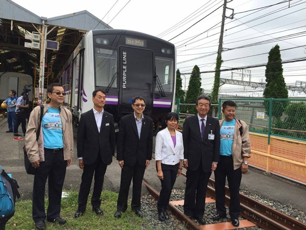 ภาพชุดแรก ! รถไฟสายสีม่วง ส่งตรงจากญี่ปุ่นถึงไทย 16 กันยายนนี้