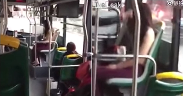 ผู้โดยสารอึ้ง เมื่อจู่ ๆ สาวคนนี้ก็ถอดเสื้อ-เปลือยอก ขณะโดยสารรถเมล์