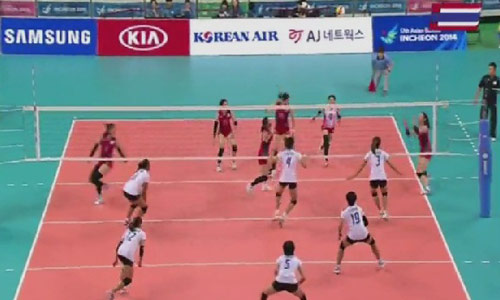 วอลเลย์บอลหญิงไทย เอเชียนเกมส์ 2014 ชนะ ญี่ปุ่น 3-1 เซต