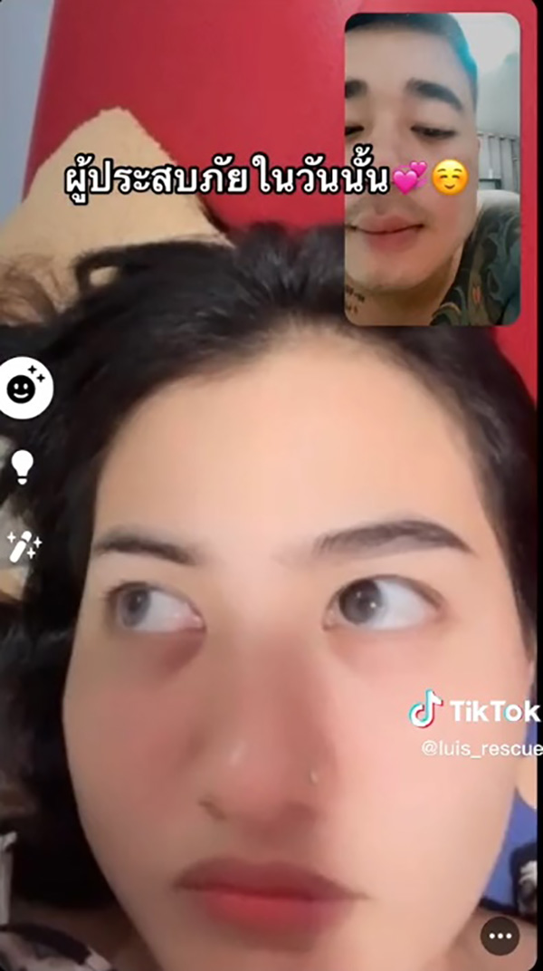 นักประดาน้ำช่วยงมหามือถือให้สาว จากผู้ประสบภัยกลายเป็นแฟน