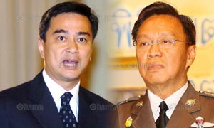 อภิสิทธิ์ เวชชาชีวะ - พล.ต.อ. พัชรวาท วงษ์สุวรรณ