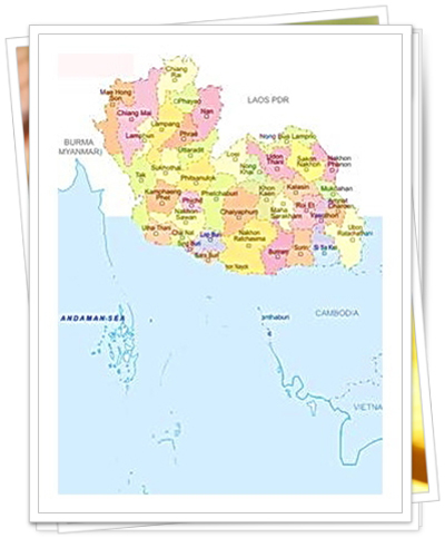 แผนที่ประเทศไทยหลังจากปี ค.ศ. 2012 (พ.ศ.2555) 