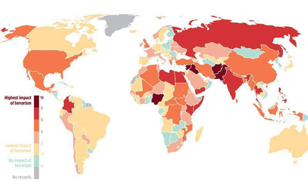 ไทยติดอันดับ 10 ประเทศที่ได้รับผลจากก่อการร้ายมากสุดในโลก