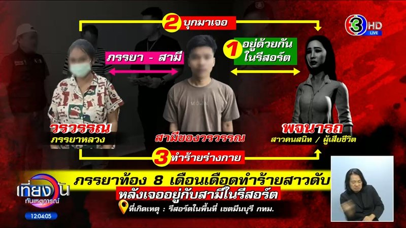 ผัวเผย ทำไมปล่อยเมียหลวงท้อง 8 เดือน กระทืบเมียน้อยจนตาย