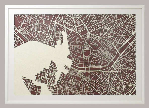 Paper cut แผนที่เมืองต่าง ๆ ทั่วโลก ละเอียดยิบถอด Google Maps