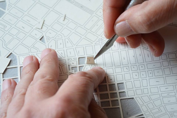 Paper cut แผนที่เมืองต่าง ๆ ทั่วโลก ละเอียดยิบถอด Google Maps