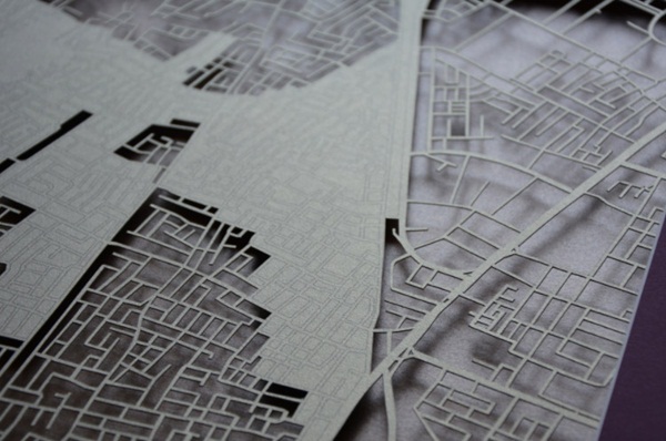 Paper cut แผนที่เมืองต่าง ๆ ทั่วโลก ละเอียดยิบถอด Google Maps