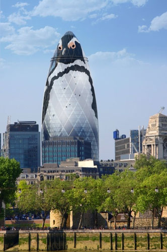 สวนสัตว์ลอนดอน แปลงโฉมตึกยักษ์เพนกวิน