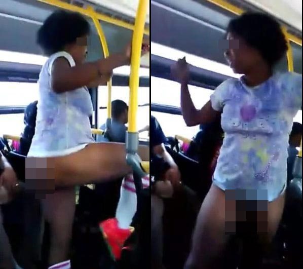 ผู้หญิงเปลือยบนรถเมล์