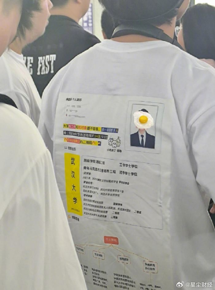 เรซูเม่บนเสื้อ