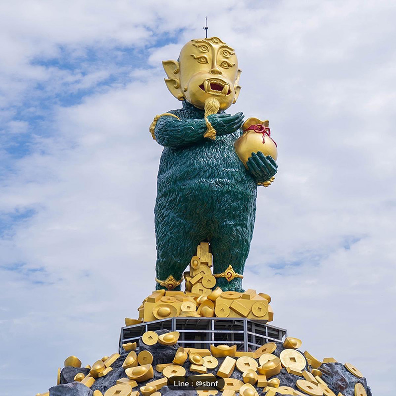 .สายมูฮือฮา แลนด์มาร์กขอพรโชคลาภแห่งใหม่ เทพสี่หูห้าตา องค์ใหญ่ที่สุดในโลก.