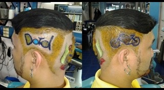 ทรงผมแสกกลางชาย