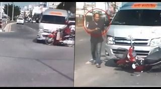 รถตู้ชนคน