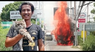 ไฟไหม้รถบรรทุก