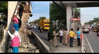 รถบรรทุกชนรถกระบะ