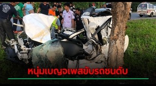 รถชนต้นไม้